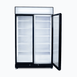 Bromic Upright Display Fridge - 885L - 2 Doors - Flat Glass - Black - Whisk Hospitality - GM0900LBECO