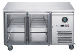FED - X Two Glass Door Bench Fridge Stainless Steel - XUB7C13G2V - Whisk Hospitality - XUB7C13G2V