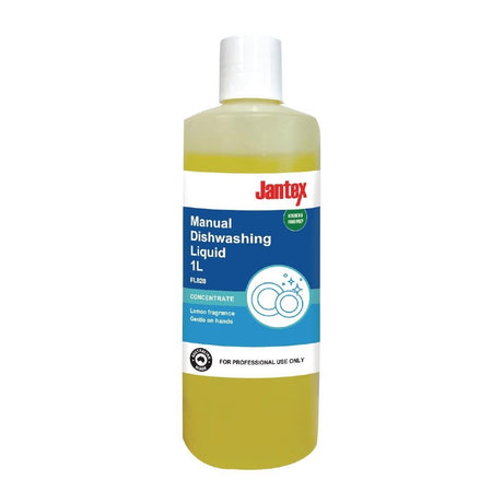 Jantex Manual Dishwashing Liquid Concentrate Lemon - 1Ltr FL828 - Whisk Hospitality - FL828