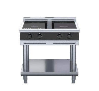 Waldorf Bold Inlb8400R5 Ls 900Mm Electric Induction Cooktop Low Back Version Leg Stand - Whisk Hospitality - INLB8400R5-LS