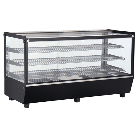 Verona 120H 202L Counter Top Heated Display - Black - Whisk Hospitality - 120H-BLK