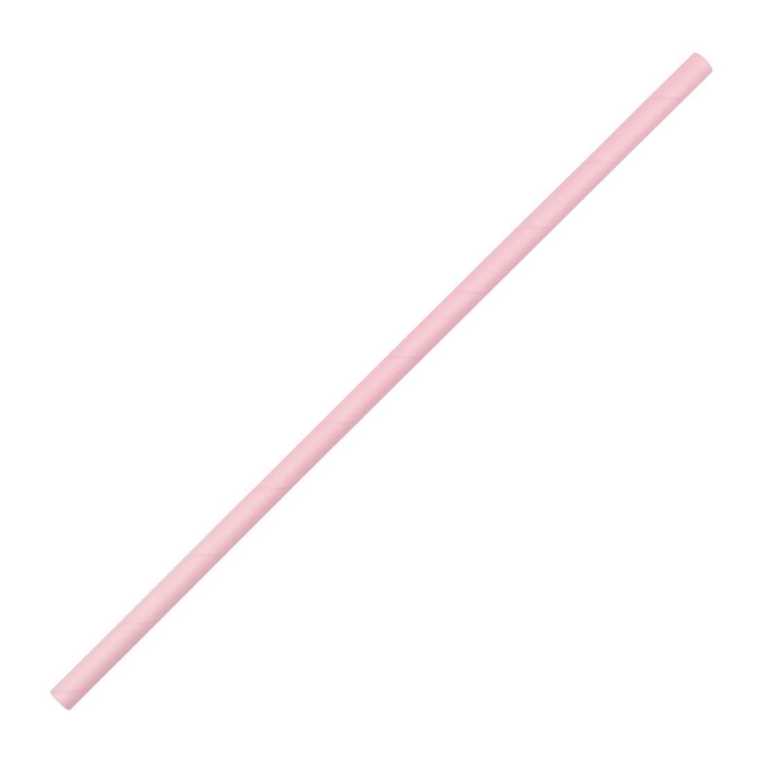 Fiesta Compostable Pink Paper Straw - 210mm 6mm (Pack 250) FB139 - Whisk Hospitality - FB139