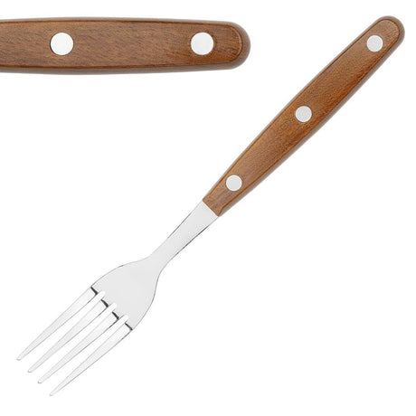 Olympia Steak Forks PP Wood Effect Handle (Box 12) HZ971 - Whisk Hospitality - HZ971