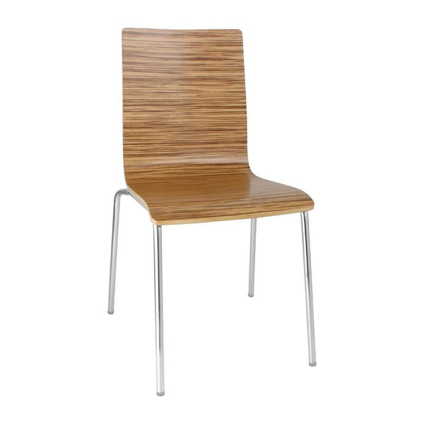 Bolero Square Back SideChair Zebrano (Pack 4) GR344 - Whisk Hospitality - GR344
