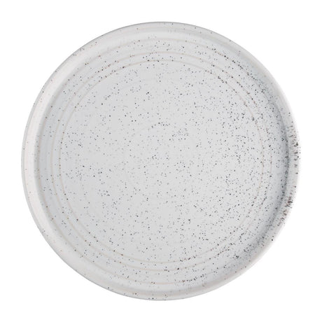 Olympia Cavolo White Speckle Flat Round Plate - 270mm (Box 4) FD904 - Whisk Hospitality - FD904
