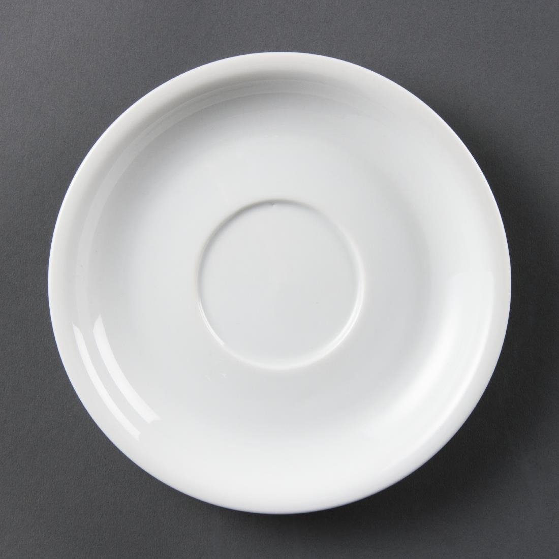 Olympia Whiteware Cappuccino Saucer - 10oz (Box 12) CB463 - Whisk Hospitality - CB463
