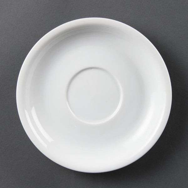 Olympia Whiteware Cappuccino Saucer - 10oz (Box 12) CB463 - Whisk Hospitality - CB463