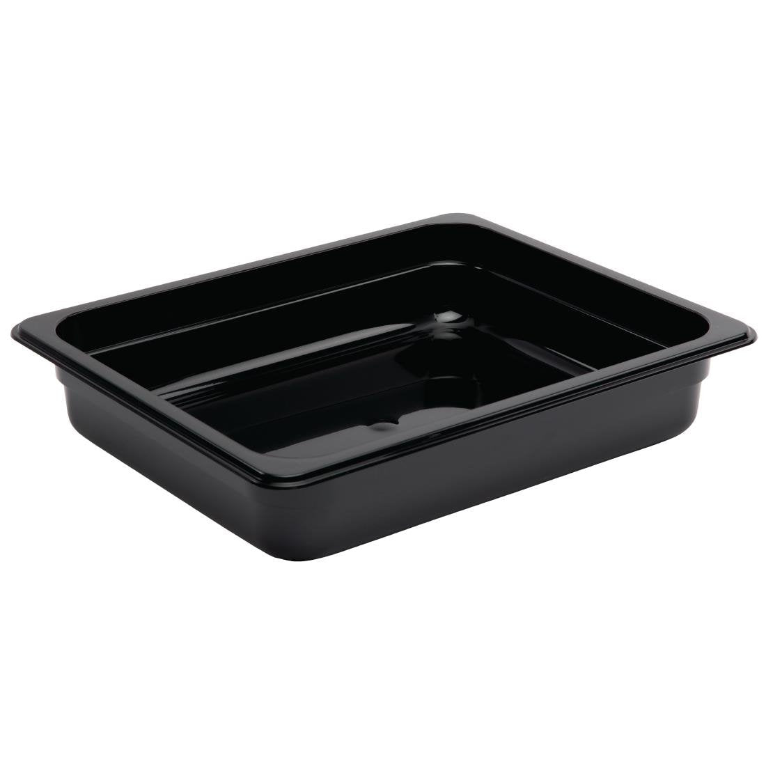 Vogue Black Polycarbonate - GN 1/2 65mm U458 - Whisk Hospitality - U458