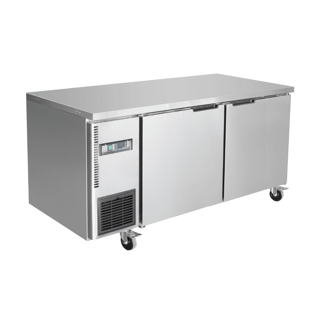 Thermaster Stainless Steel Double Door Workbench Fridge - TS1500TN - Whisk Hospitality - TS1500TN