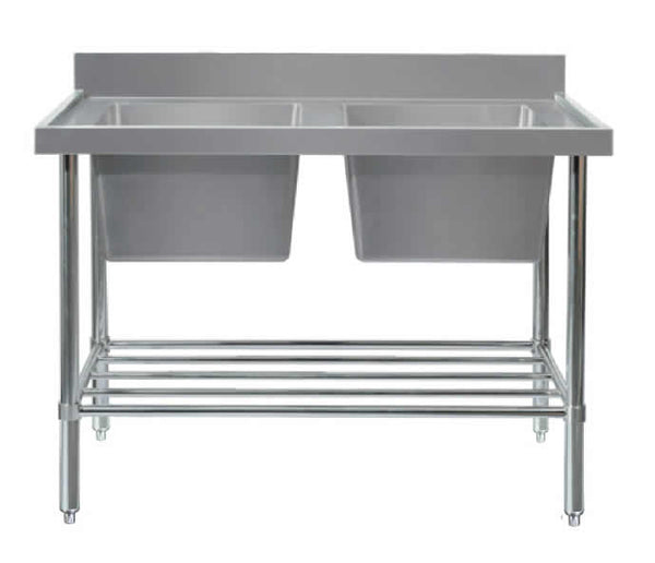Mixrite DOUBLE SINK BENCH W2400 X D700 X H900 3 SS2724C - Whisk Hospitality - SS2724C