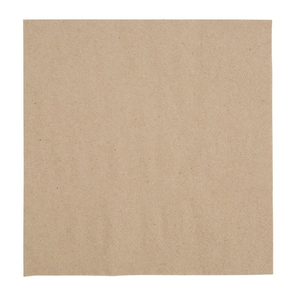 Fiesta Recyclable 33cm 2 ply 4 Fold Recycled Kraft Lunch Napkin (Pack 2000) FE226 - Whisk Hospitality - FE226