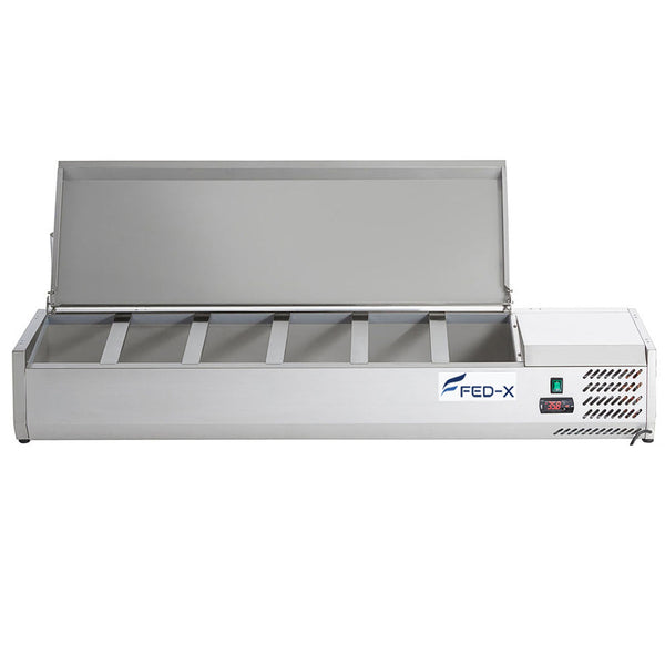 FED-X Salad Bench with Stainless Steel Lid - XVRX1500/380S - Whisk Hospitality - XVRX1500/380S