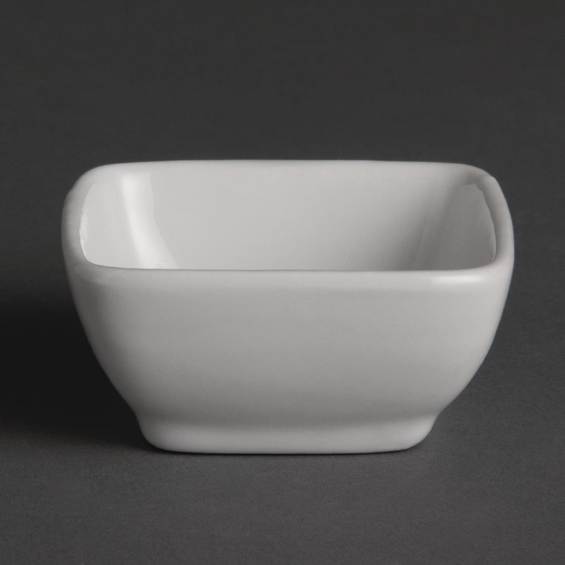 Olympia Miniature Rounded Square White - 60x60mm 2 1/2x2 1/2" (Box 12) Y137 - Whisk Hospitality - Y137