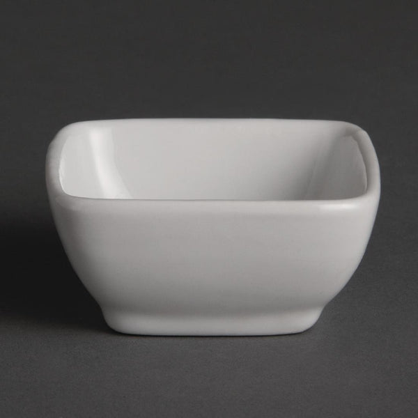 Olympia Miniature Rounded Square White - 60x60mm 2 1/2x2 1/2" (Box 12) Y137 - Whisk Hospitality - Y137