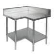 WBCB7 - 0900/A - Corner Workbench, 150mm Splashback & Undershelf 900x900x900mm - Whisk Hospitality - WBCB7-0900/A