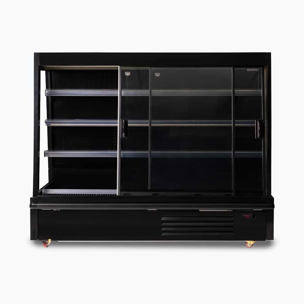 Bromic Semi Vertical Display Fridge - 1875mm - 2 Doors - Sliding - Whisk Hospitality - SVM1875SD-NR