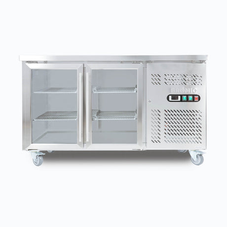 Bromic Under Bench Display Fridge - 282L - 2 Doors - Glass - Whisk Hospitality - UBC1360GD-NR