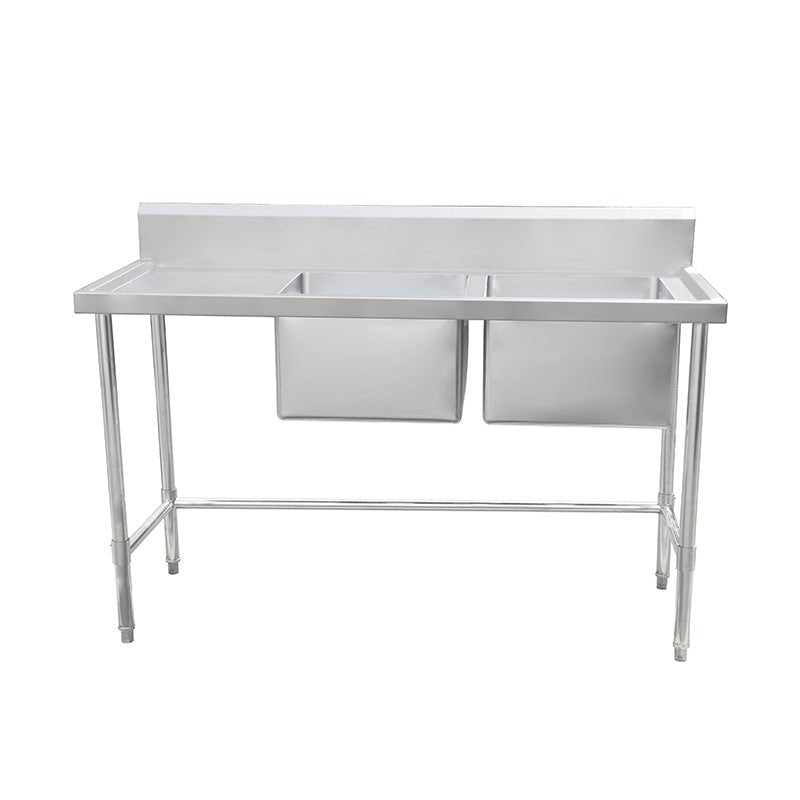 Work Bench - Double Sink with Leg Brace - Right Sink / 600 / ASD-1860R - Whisk Hospitality - 620338