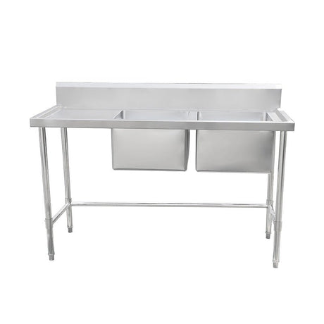 Work Bench - Double Sink with Leg Brace - Right Sink / 600 / ASD-1860R - Whisk Hospitality - 620338