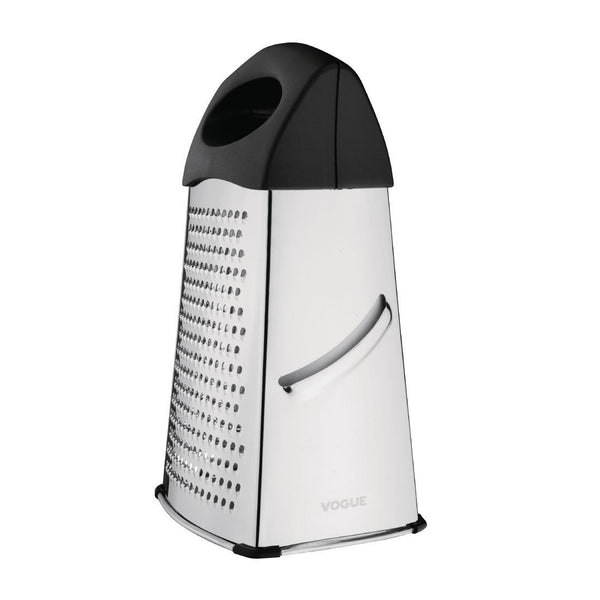 Vogue Heavy Duty Box Grater with Black Handle & Base - 254mm 10" DM020 - Whisk Hospitality - DM020