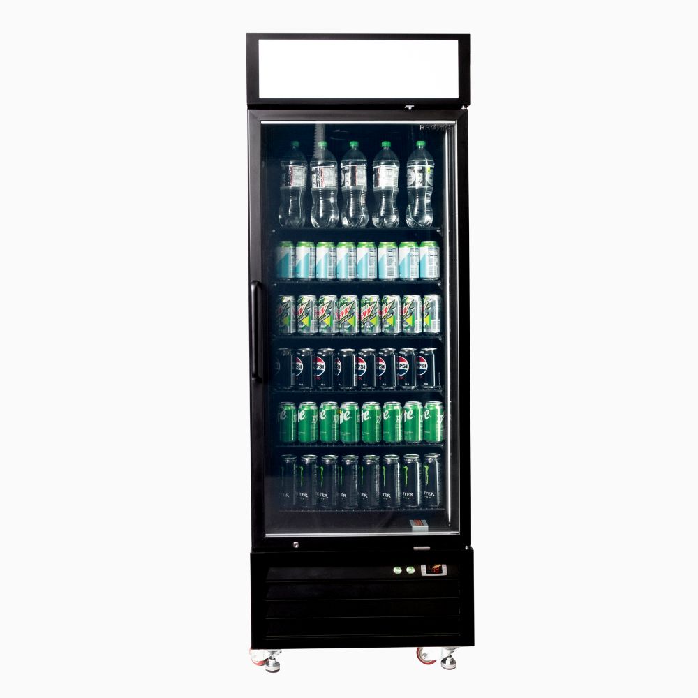 Bromic Upright Display Fridge 546L - 1 Door - Flat Glass - Lightbox UC0550GDL - NR - Whisk Hospitality - UC0550GDL-NR