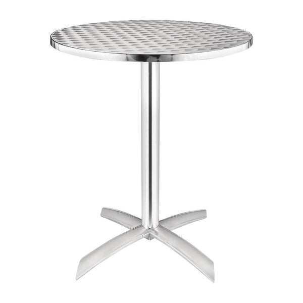 Bolero St/St Round Flip Top Bistro Table - 60cm U423 - Whisk Hospitality - U423