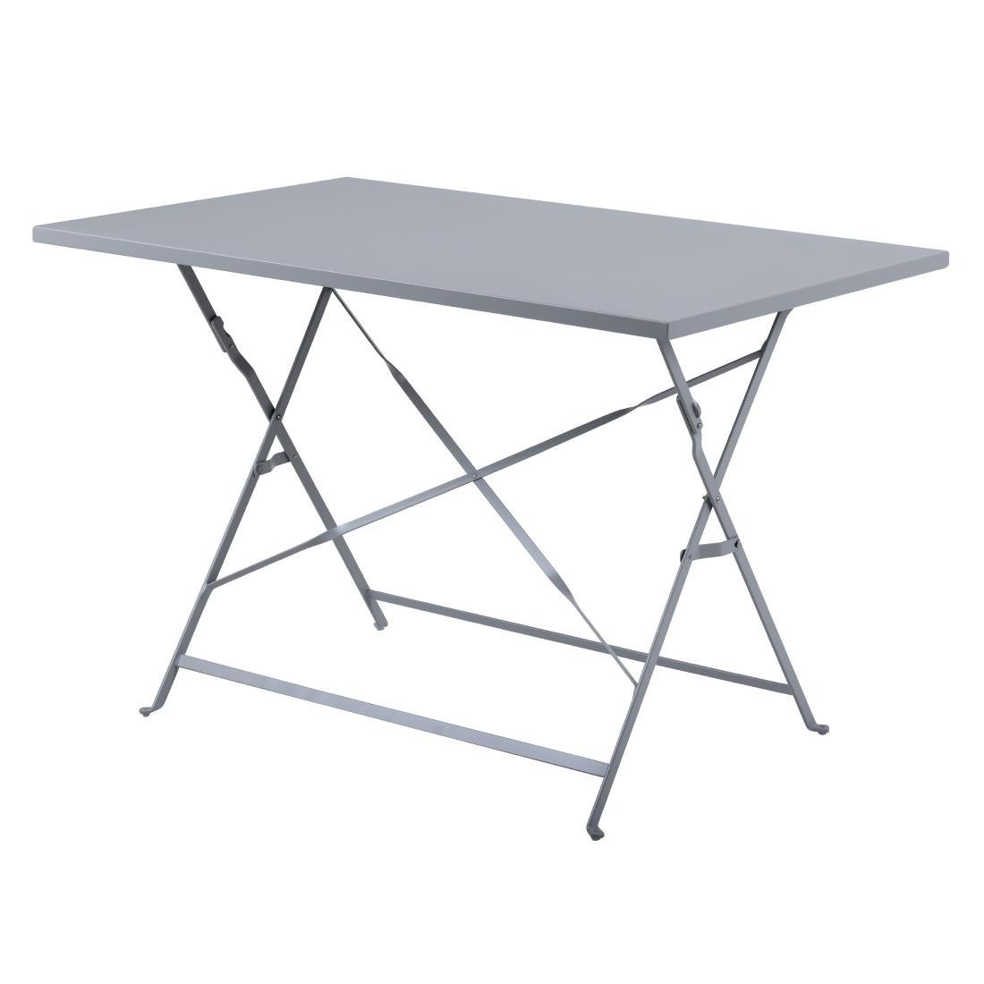 Bolero Grey Pavement Style Folding Table - 1100x700mm CH969 - Whisk Hospitality - CH969