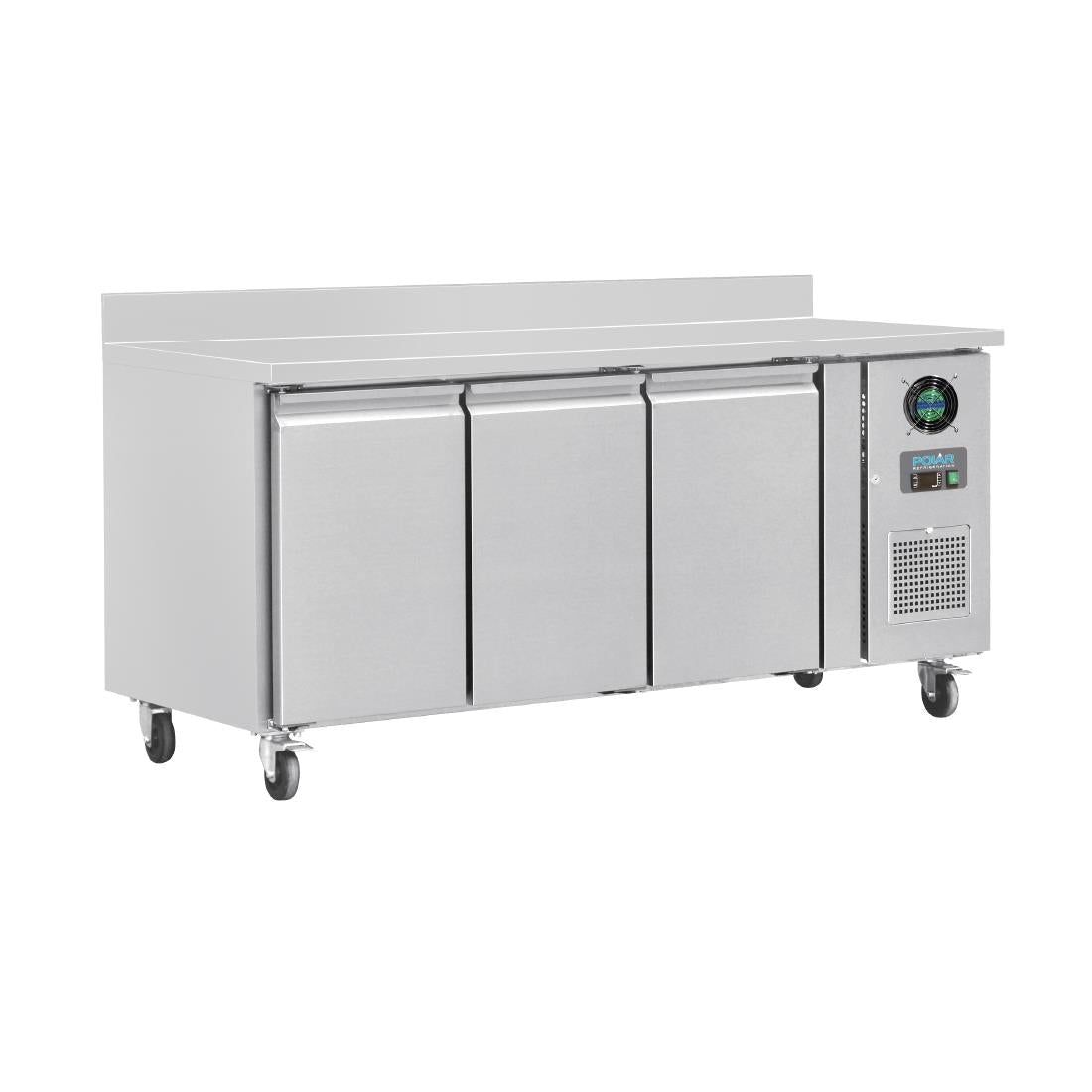 Polar U - Series Triple Door Counter Freezer with Upstand 417Ltr DL917 - A - Whisk Hospitality - DL917-A