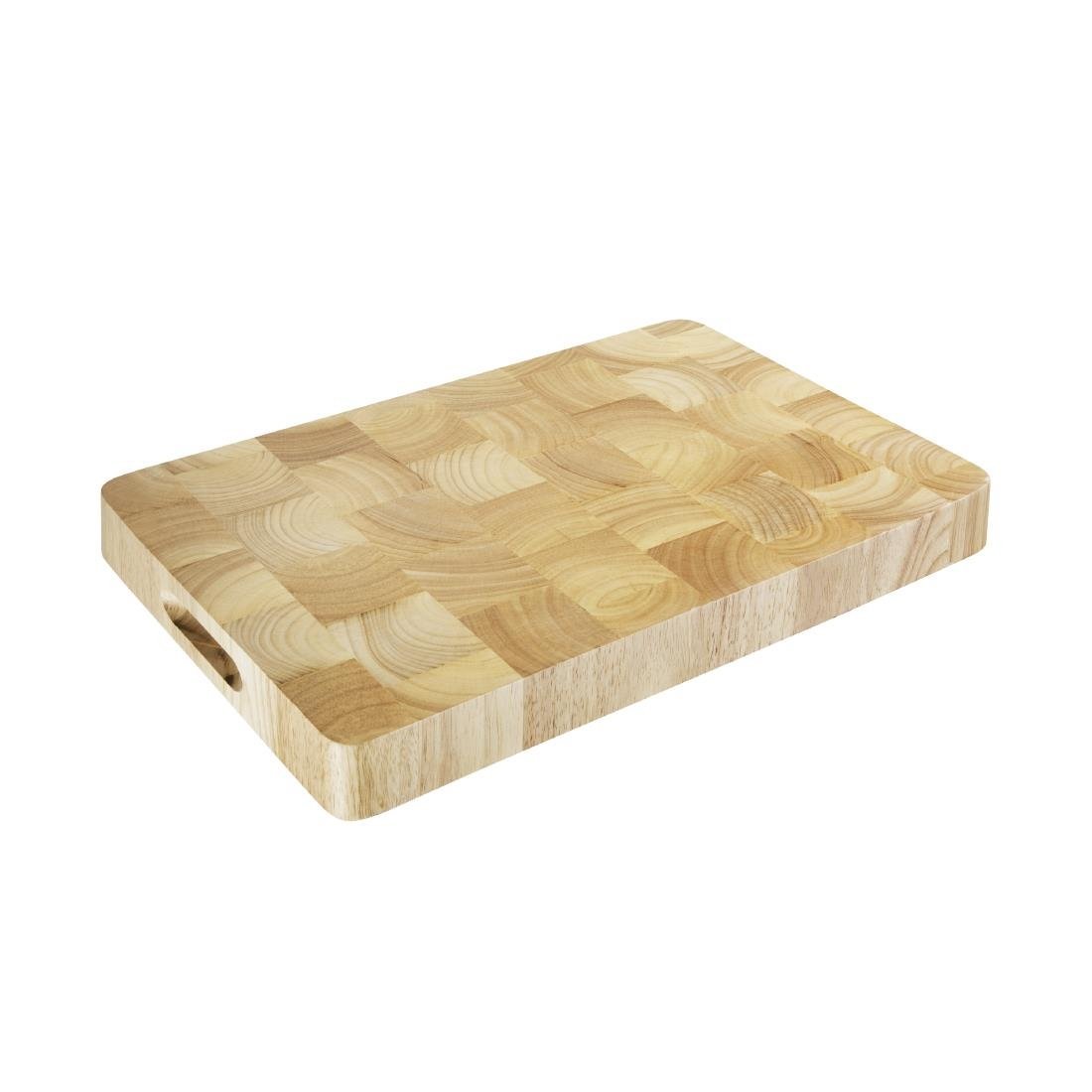 Vogue Rectangular Wooden Chopping Board Medium - 455x305x45mm C459 - Whisk Hospitality - C459
