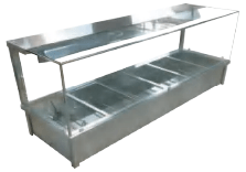 Jasper WET HOT FOOD DISPLAY 2060 MM BM6 HOLDS 6 x 1/1 GN PANS (PANS NOT INCLUDED) 15 AMP - Whisk Hospitality - BM6