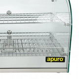 Apuro Pastry Heated Showcase Curved Glass w/Hinged Rear Doors 2 Shelves 45Ltr CK916 - A - Whisk Hospitality - CK916-A