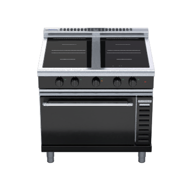 Waldorf Bold Inlb8410Ecr5 900Mm Induction Range Convection Oven Low Back Version - Whisk Hospitality - INLB8410ECR5