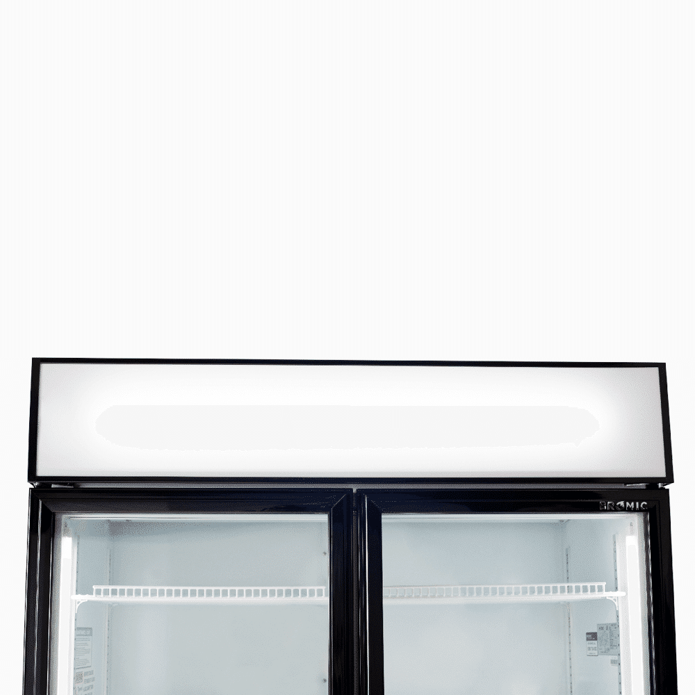 Bromic Upright Display Fridge - 885L - 2 Doors - Flat Glass - Black - Whisk Hospitality - GM0900LBECO