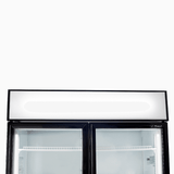 Bromic Upright Display Fridge - 885L - 2 Doors - Flat Glass - Black - Whisk Hospitality - GM0900LBECO