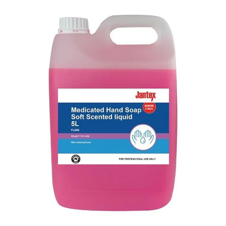 Jantex Medicated Hand Soap Soft Scent Liquid 5Ltr - FL866 - Whisk Hospitality - FL866