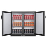 Polar G - Series Back Bar Cooler with Double Solid Hinged Doors Black - 850mm GE998 - A - Whisk Hospitality - GE998-A