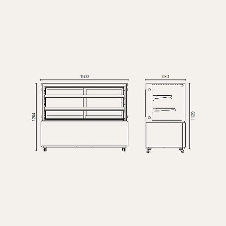 Exquisite Three Tiers Cake Display Refrigerators - CDR215 - Whisk Hospitality - CDR215