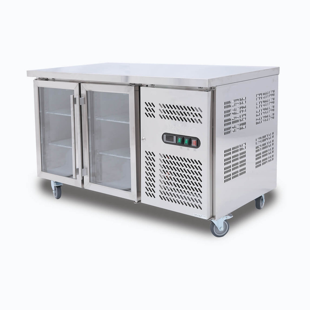 Bromic Under Bench Display Fridge - 282L - 2 Doors - Glass - Whisk Hospitality - UBC1360GD-NR