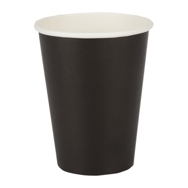 Fiesta Recyclable Hot Cup Single Wall Black 340ml (Sleeve 50) GF043 - Whisk Hospitality - GF043