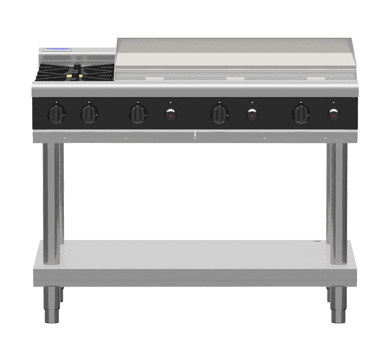 Waldorf Bold Rnb8803G Ls 1200Mm Gas Cooktop Leg Stand - Whisk Hospitality - RNB8803G-LS