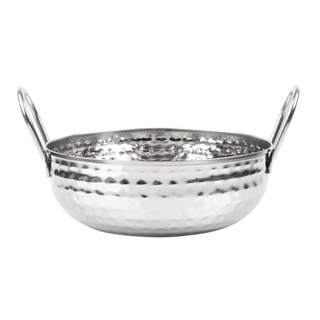 Olympia Table Presentation Hammered Kadai Dish Stainless Steel - 200mm HY107 - Whisk Hospitality - HY107