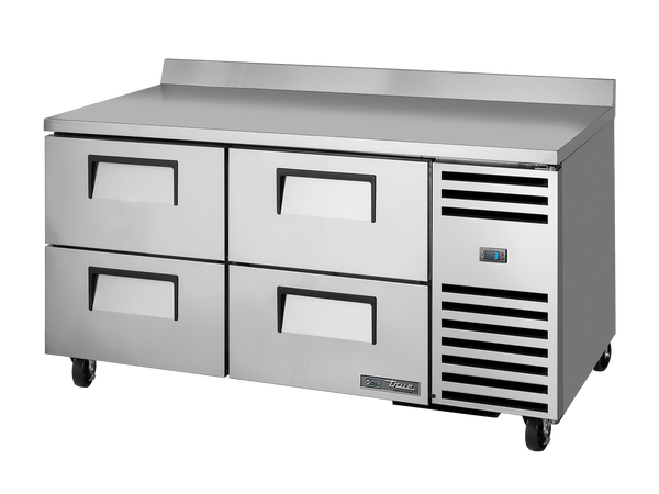 True Refrigeration Deep Worktop Counter Refrigerator 4 Drawers - TWT - 67D - 4 - HC - Whisk Hospitality - TWT-67D-4-HC