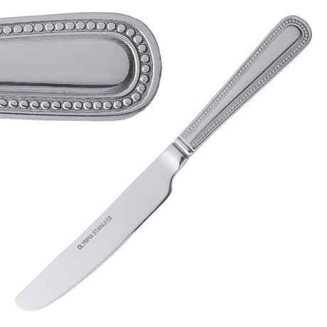 Olympia Bead Dessert Knife St/St (Box 12) C127 - Whisk Hospitality - C127