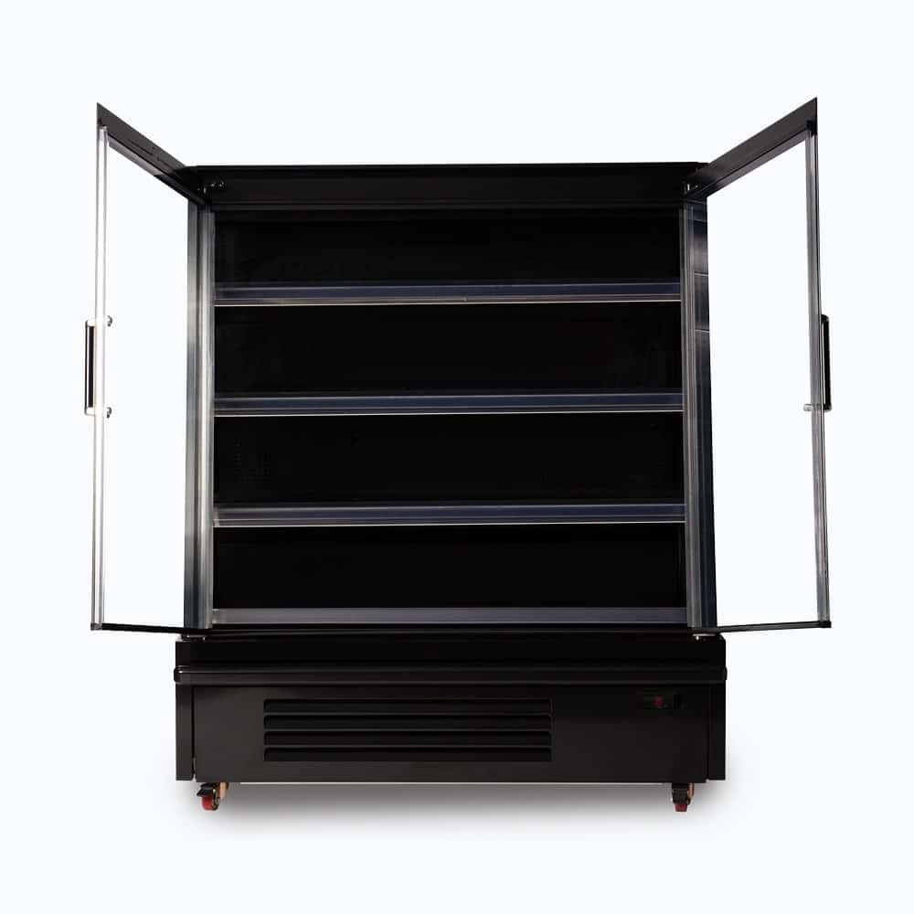 Bromic Semi Vertical Display Fridge - 1250mm - 2 Doors - Hinged - Whisk Hospitality - SVM1250HD-NR
