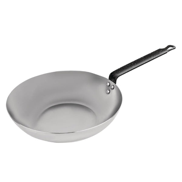 Vogue Wok Carbon Steel - 280mm 11" GG722 - Whisk Hospitality - GG722
