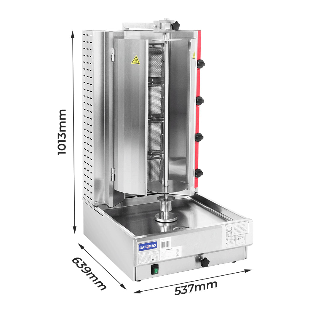 Gasmax Semi-automatic 4 Burner LPG Kebab Machine - KB-4LPG - Whisk Hospitality - KB-4LPG
