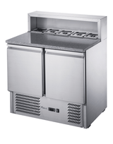 FED - X Two Door Salad Prep Fridge with Marble Top - XGNS900E - Whisk Hospitality - XGNS900E