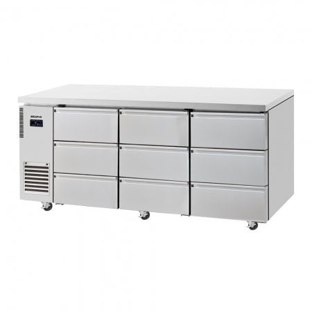 Skipio SUF18 - 3D - 9 9 Drawer Under Counter Freezer - Whisk Hospitality - SUF18-3D-9
