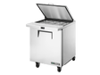 True Refrigeration Prep Table 12x 1/6 Top Pans 1 Solid Swing Door Removable lids - TSSU - 27 - 12M - C - HC FLID - Whisk Hospitality - TSSU-27-12M-C-HC FLID