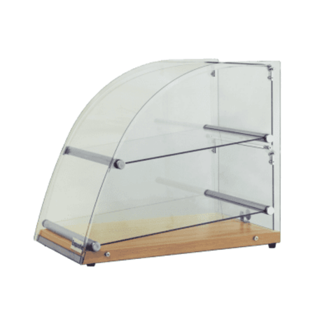 Exquisite Two Tiers Curved Ambient Cake Display – Natural Oak CD70-O - Whisk Hospitality - CD70-O